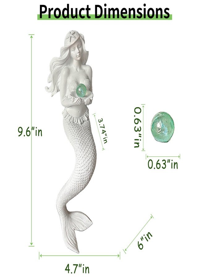 Teaeeno Unique Mermaid Fish Tank Decorations, House Ornament Kit, Aquarium Decor, Charming Mermaid Decor Statue, Resin Aquarium Décor Thematic Ornaments (White) - Image 3